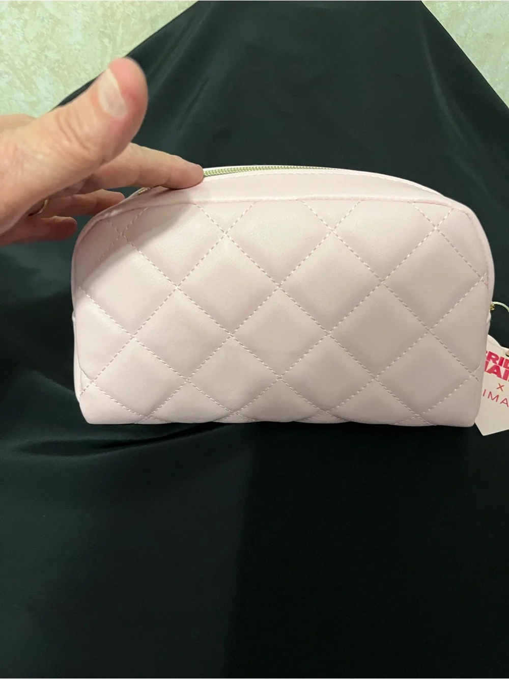Primark Bridesmaids Pink Quilted Makeup Bag with Graphic Slogan